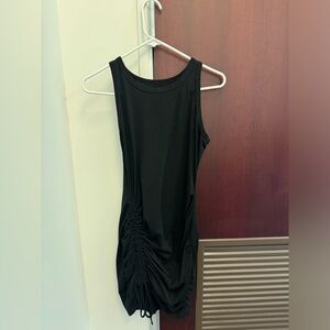 Mini black fitted dress